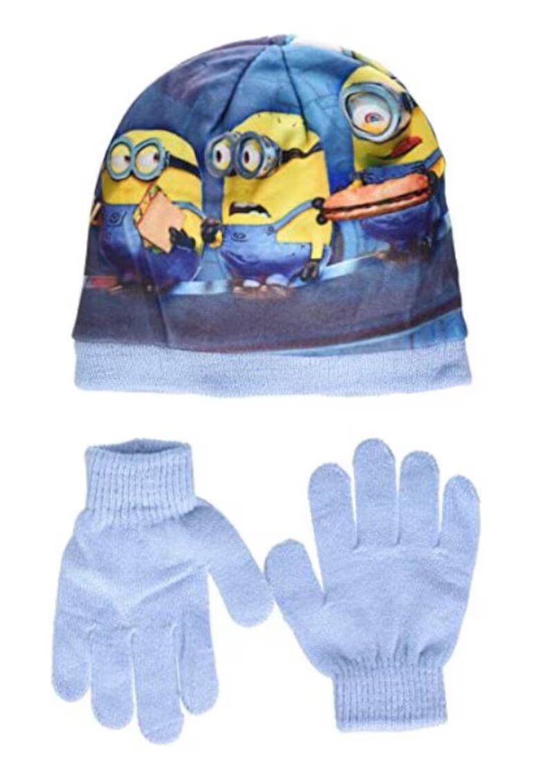 Universal Set caciula/manusi pentru copii - Minions - Poliester - 52 cm - Multicolor