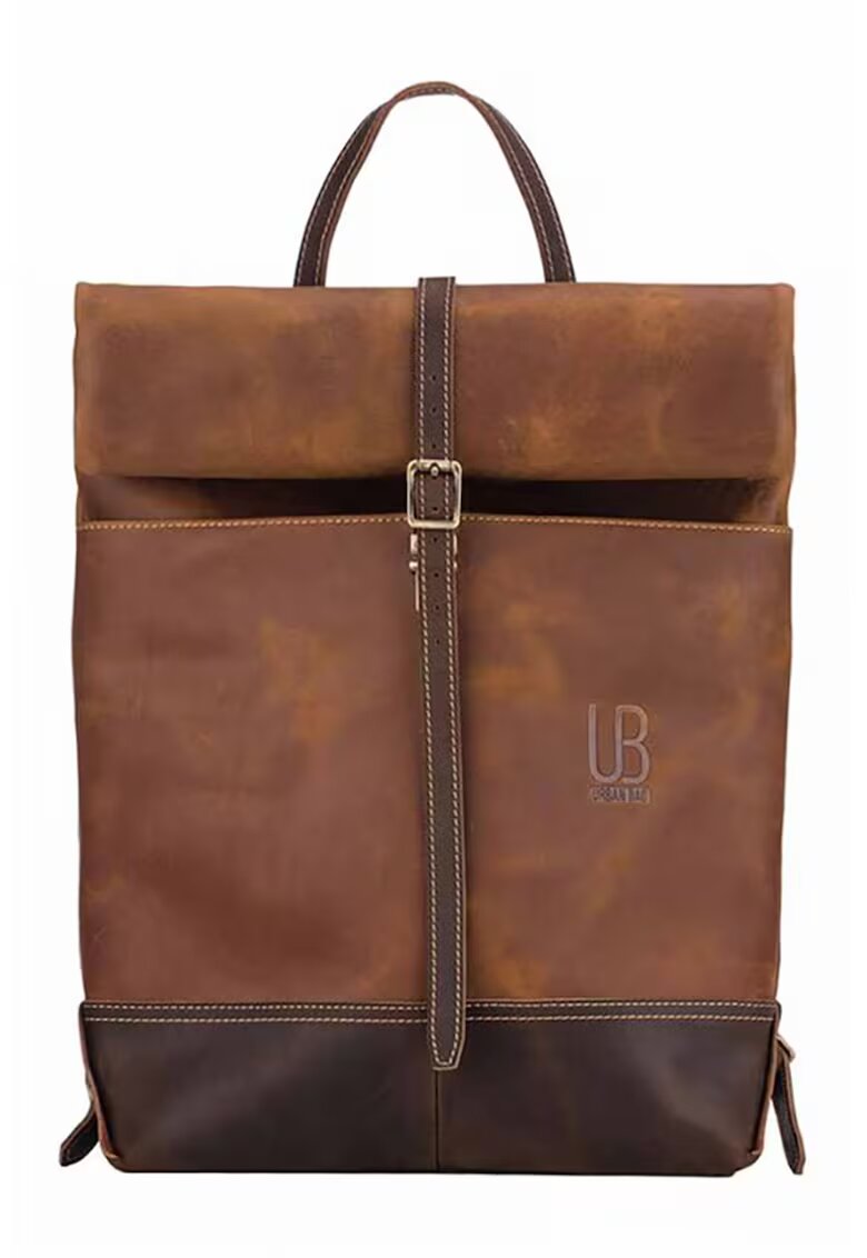 Urban Bag Rucsac unisex din piele Narvik - Caramel