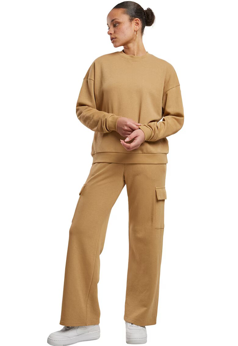 Urban Classics Bluza de trening lejera cu maneci cazute - Bej