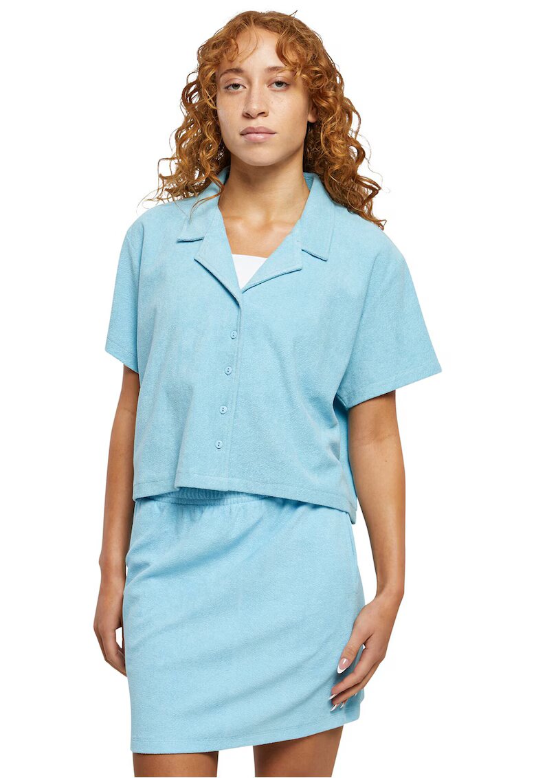 Urban Classics Camasa lejera cu maneci scurte - Albastru pastel