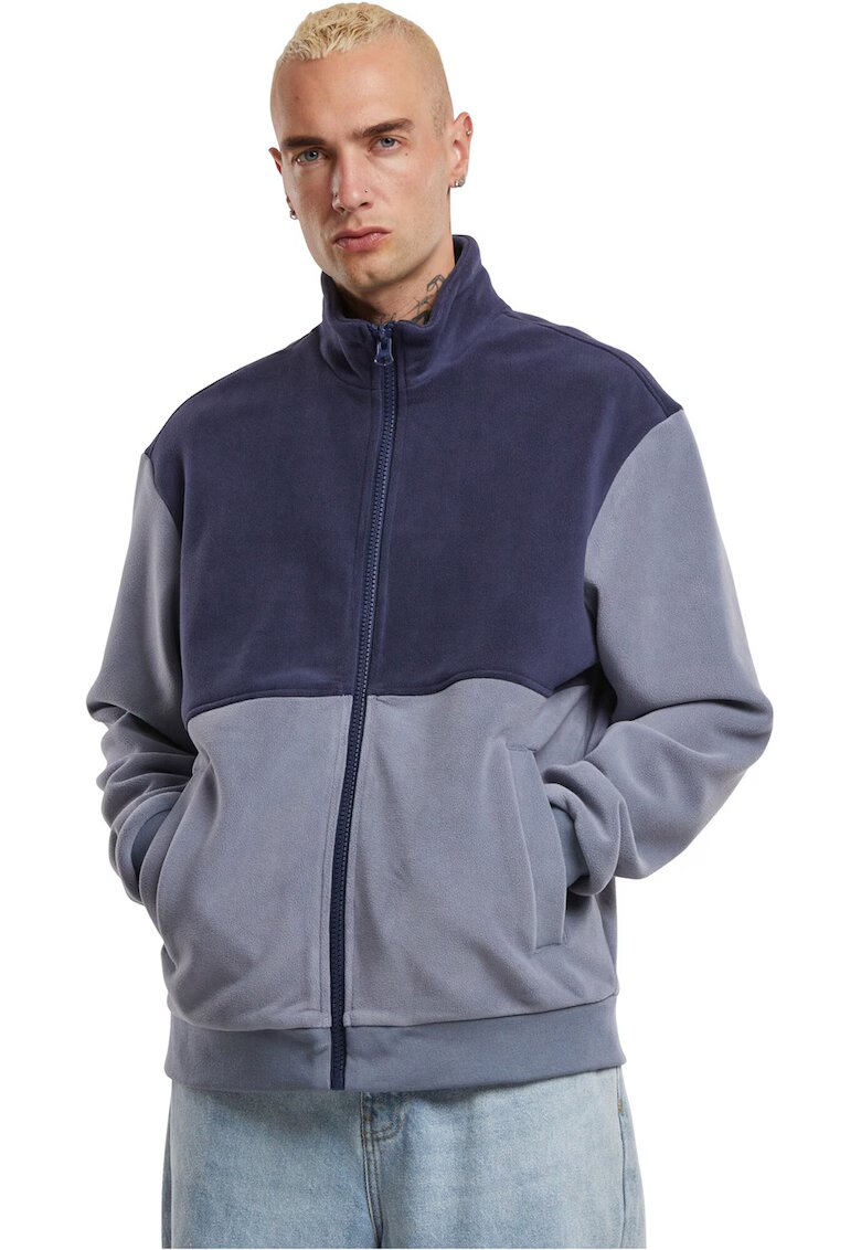 Urban Classics Jacheta colorblock cu buzunare laterale - Albastru prafuit/Bleumarin