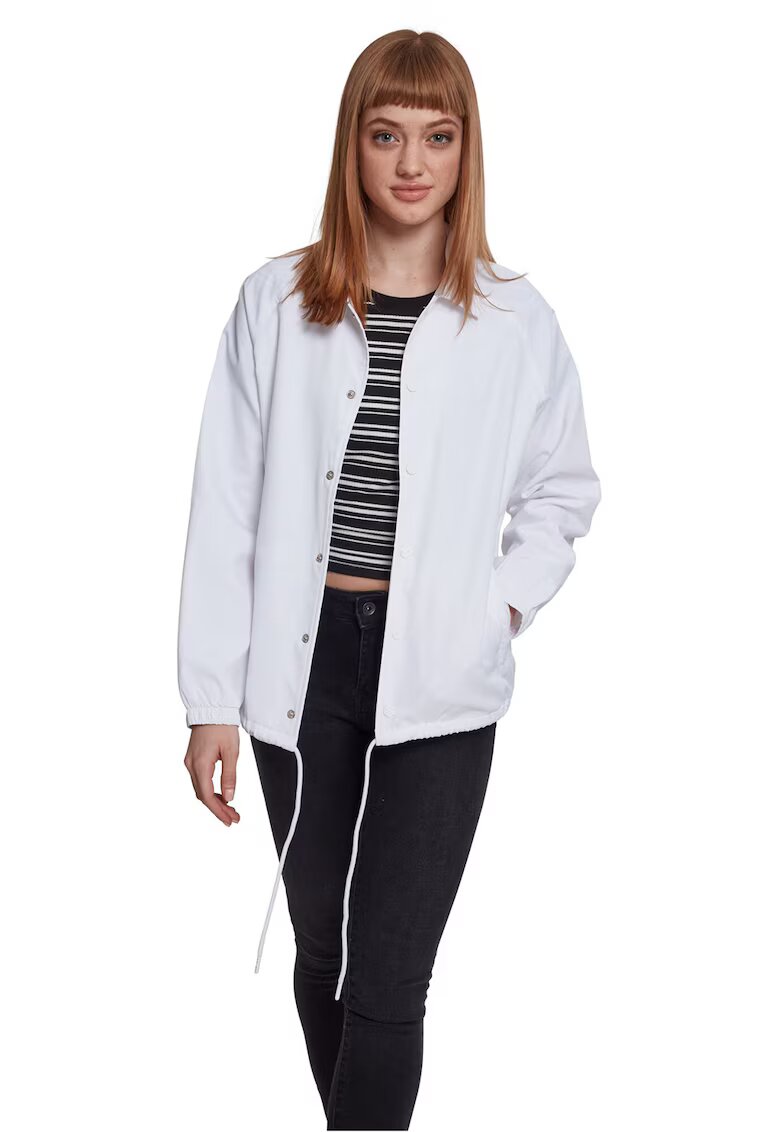 Urban Classics Jacheta cu capse - Alb optic