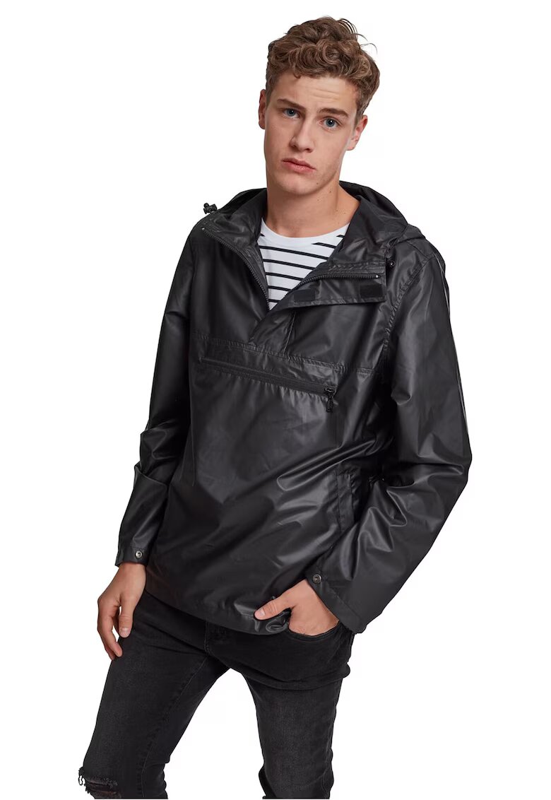 Urban Classics Jacheta cu gluga - fara inchidere - Negru