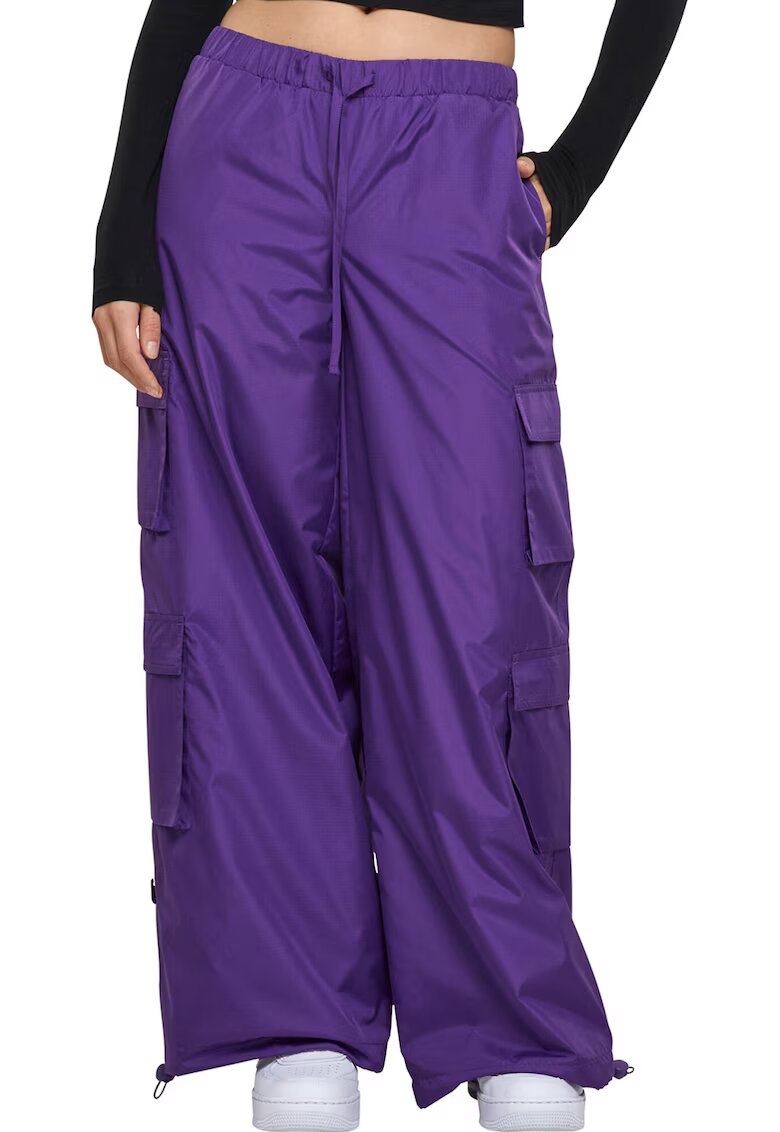 Urban Classics Pantaloni cargo cu talie inalta - Ametist