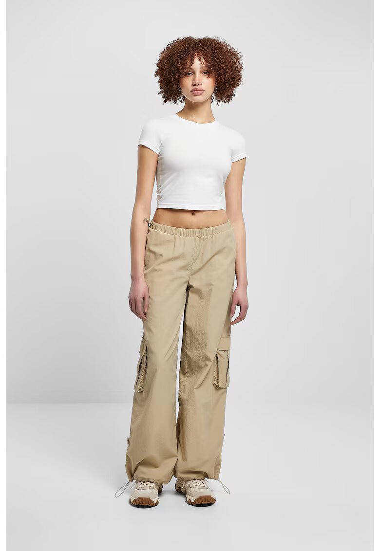 Urban Classics Pantaloni cargo cu talie medie - Maro camel
