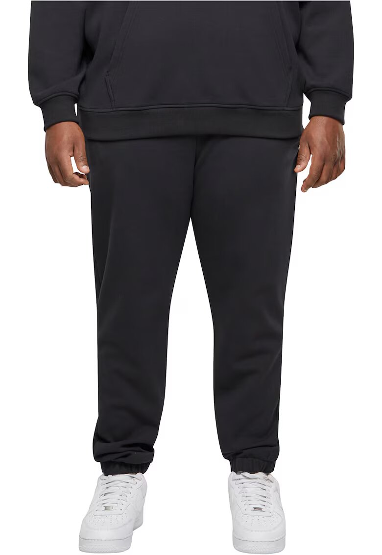 Urban Classics Pantaloni de trening cu model uni si talie ajustabila - Negru