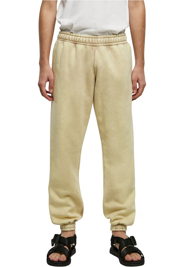Urban Classics Pantaloni sport cu mansete si talie elastica - Bej
