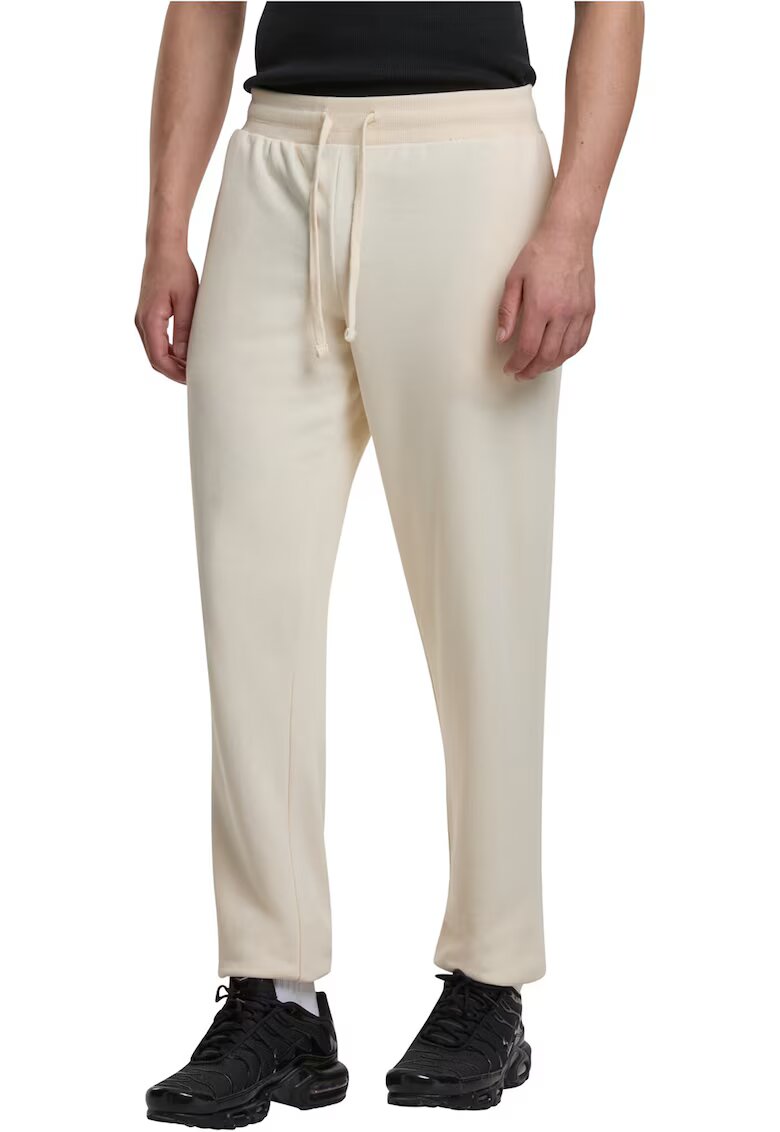 Urban Classics Pantaloni sport din amestec de bumbac cu snur - Maro nisip