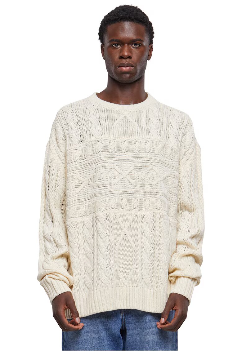 Urban Classics Pulover tricotat supradimensionat - Maro nisip