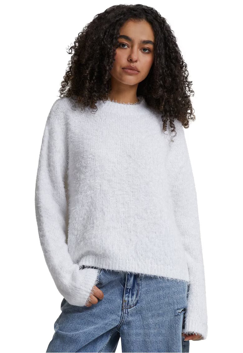 Urban Classics Pulover uni pufos - Alb