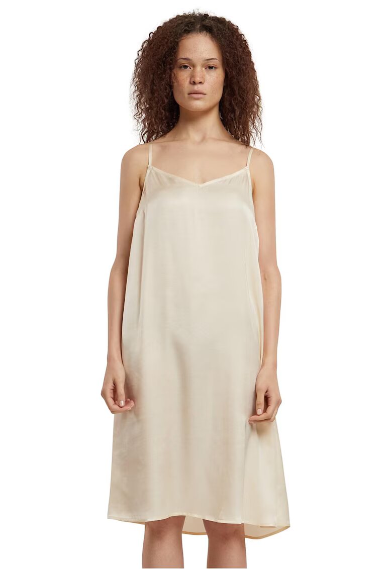 Urban Classics Rochie lejera cu bretele ajustabile - Crem