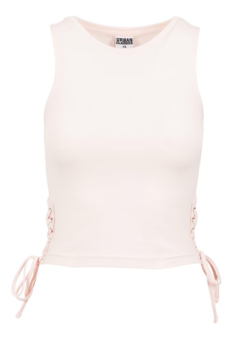 Urban Classics Top cu snururi laterale - Roz pal
