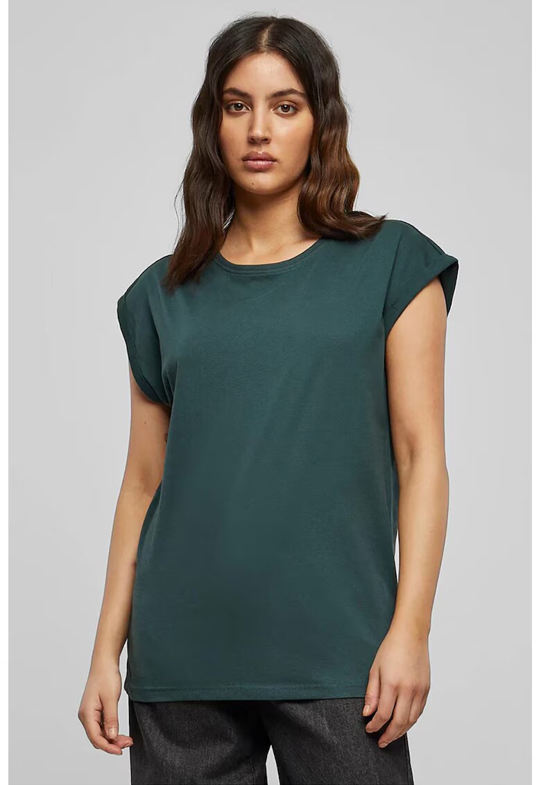 Urban Classics Tricou de bumbac cu decolteu rotund - Verde inchis