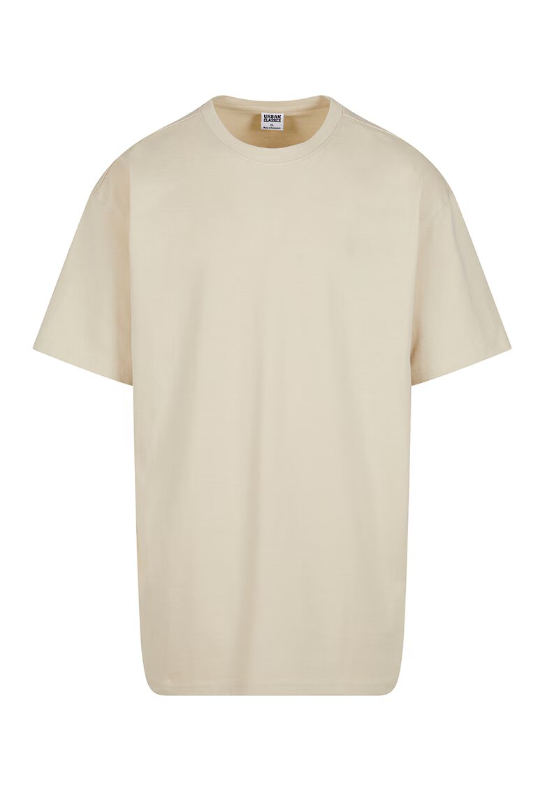 Urban Classics Tricou supradimensionat cu maneci cazute - Maro nisip