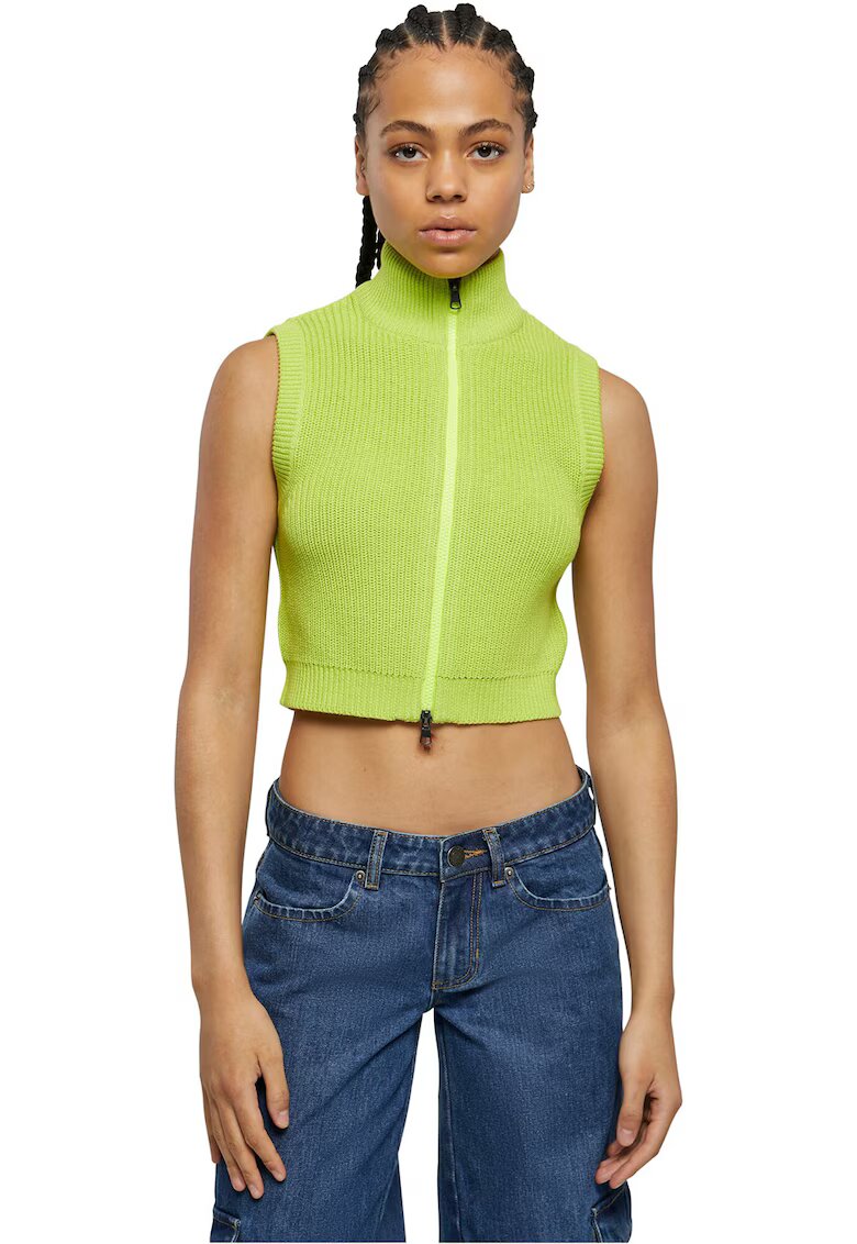 Urban Classics Vesta crop tricotata - Verde lime