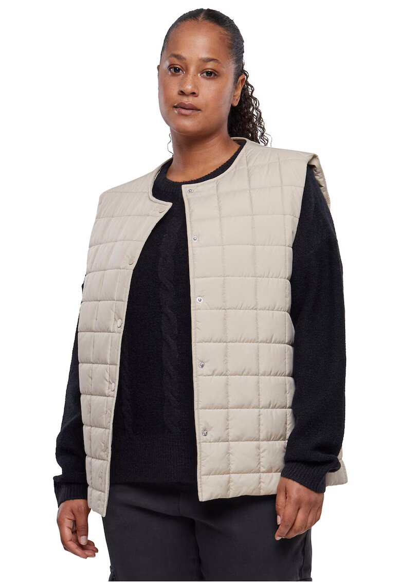 Urban Classics Vesta matlasata cu capse - Maro nisip