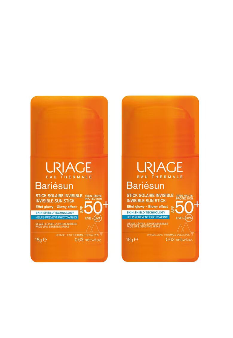 Uriage Pachet 2 x Stick invizibil pentru protectie solara cu SPF 50+ Bariesun 18 g