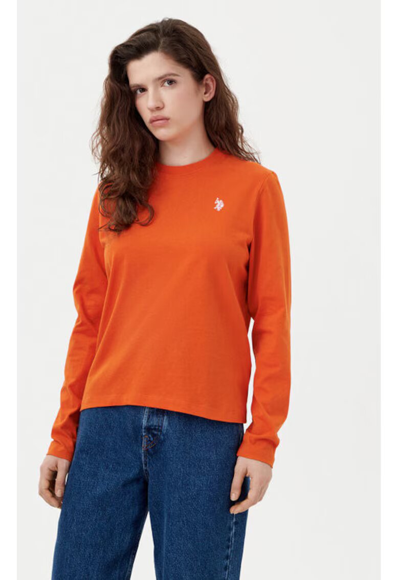 US Polo Assn Bluza dama - 304797323 - Bumbac - Portocaliu - Portocaliu