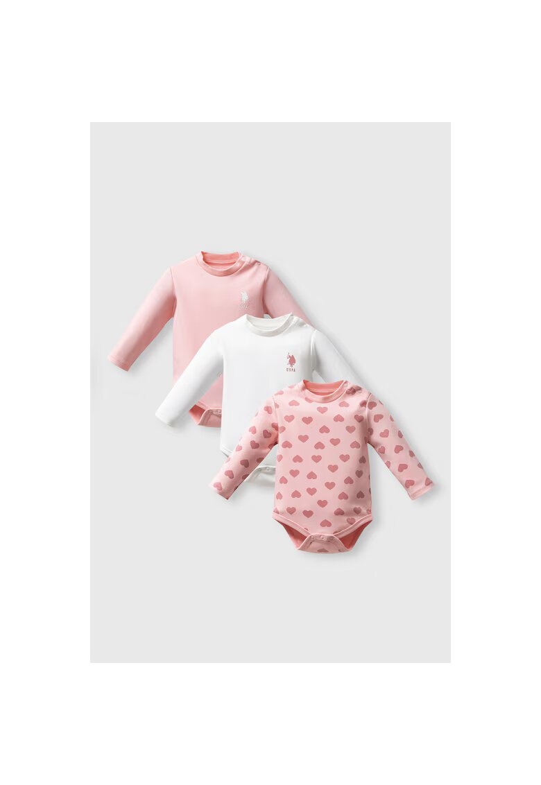 US Polo Assn Body bebelusi - USB2710-LIGHT PINK - Roz