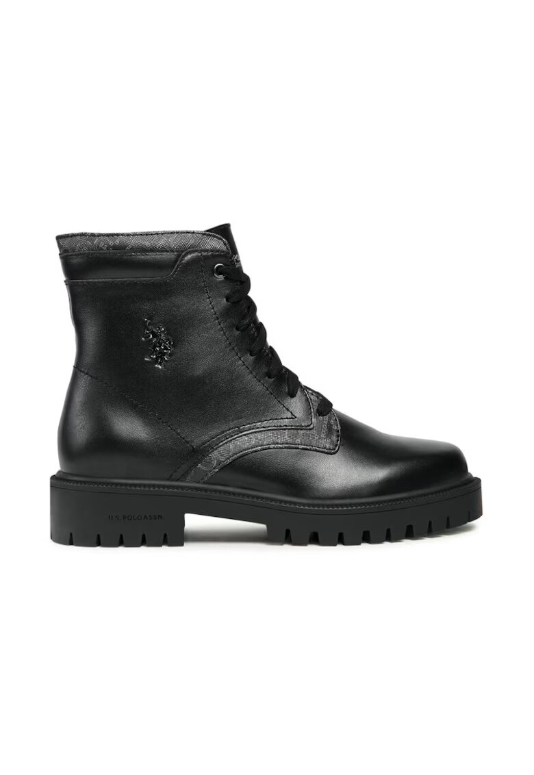 US Polo Assn Botine dama - - 303154 - Piele ecologica - Negru - Negru