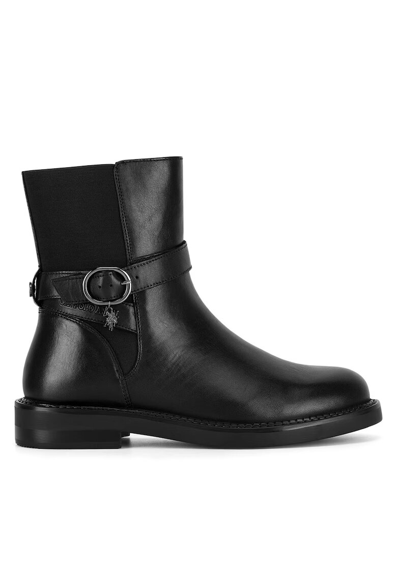 US Polo Assn Botine dama - piele naturala - negru -