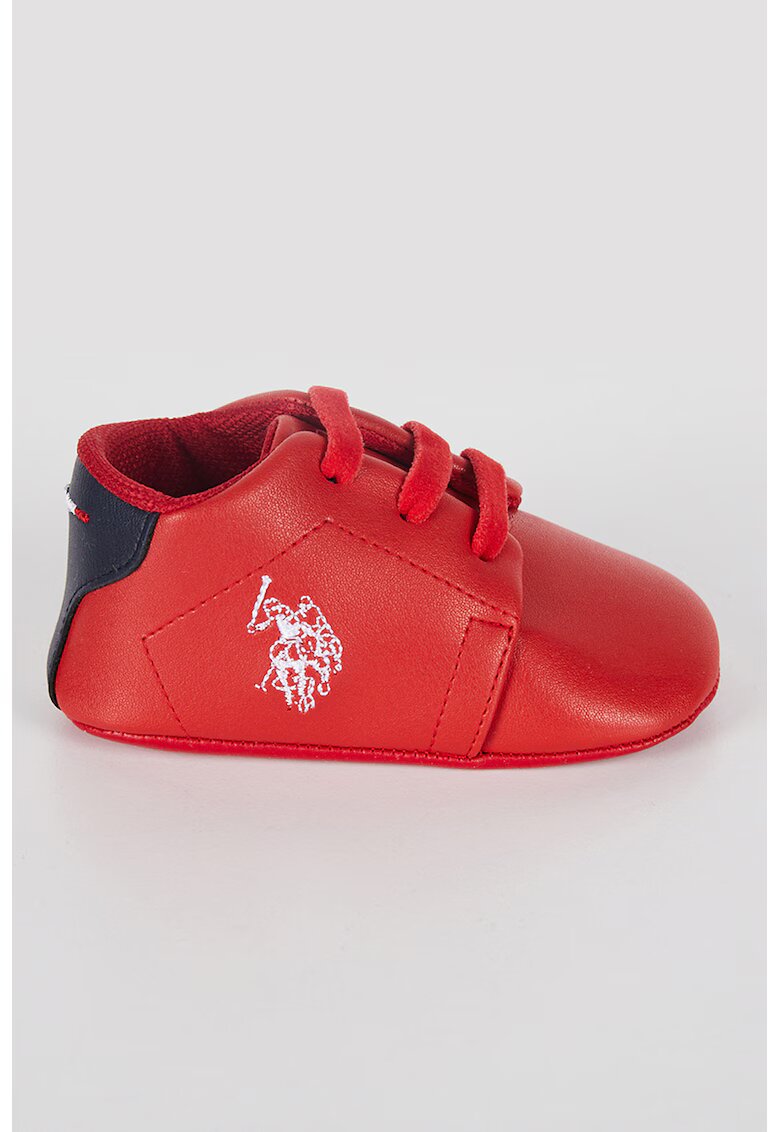 US Polo Assn Botosei de piele ecologica - Rosu/Albastru ultramarin