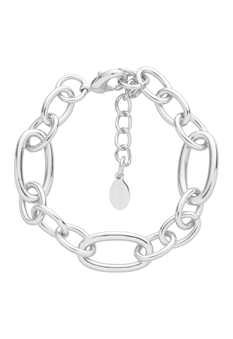 US Polo Assn Bratara cu detaliu logo - Argintiu