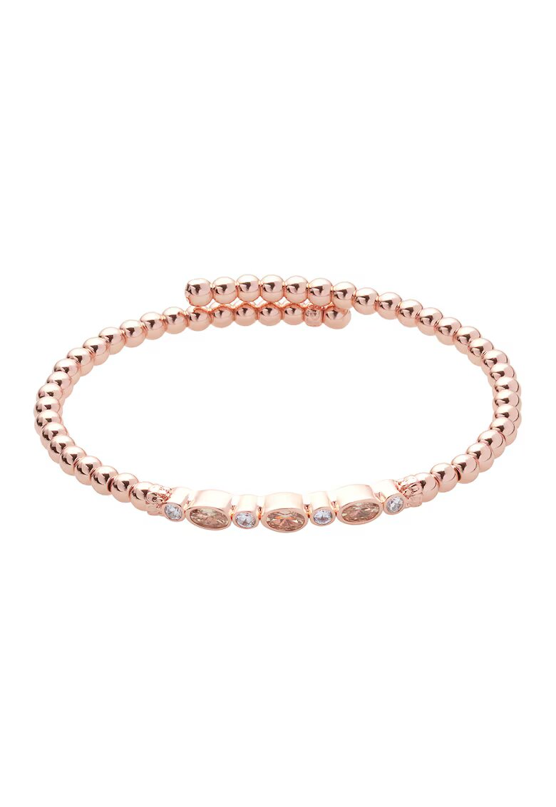 US Polo Assn Bratara rigida cu detalii cu cristale - Auriu rose