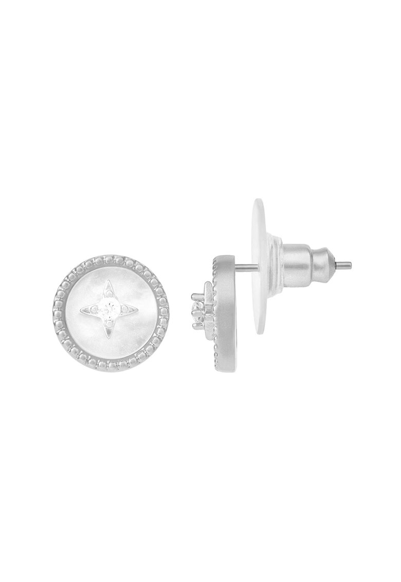 US Polo Assn Cercei cu tija decorati cu zirconia - Argintiu