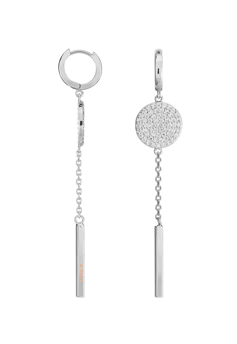 US Polo Assn Cercei drop din rodiu - decorati cu zirconia - Argintiu