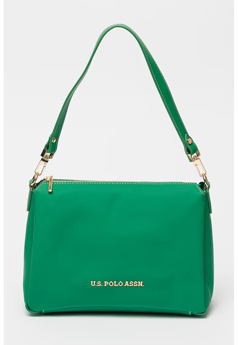 US Polo Assn Geanta crossbody de piele ecologica - Verde