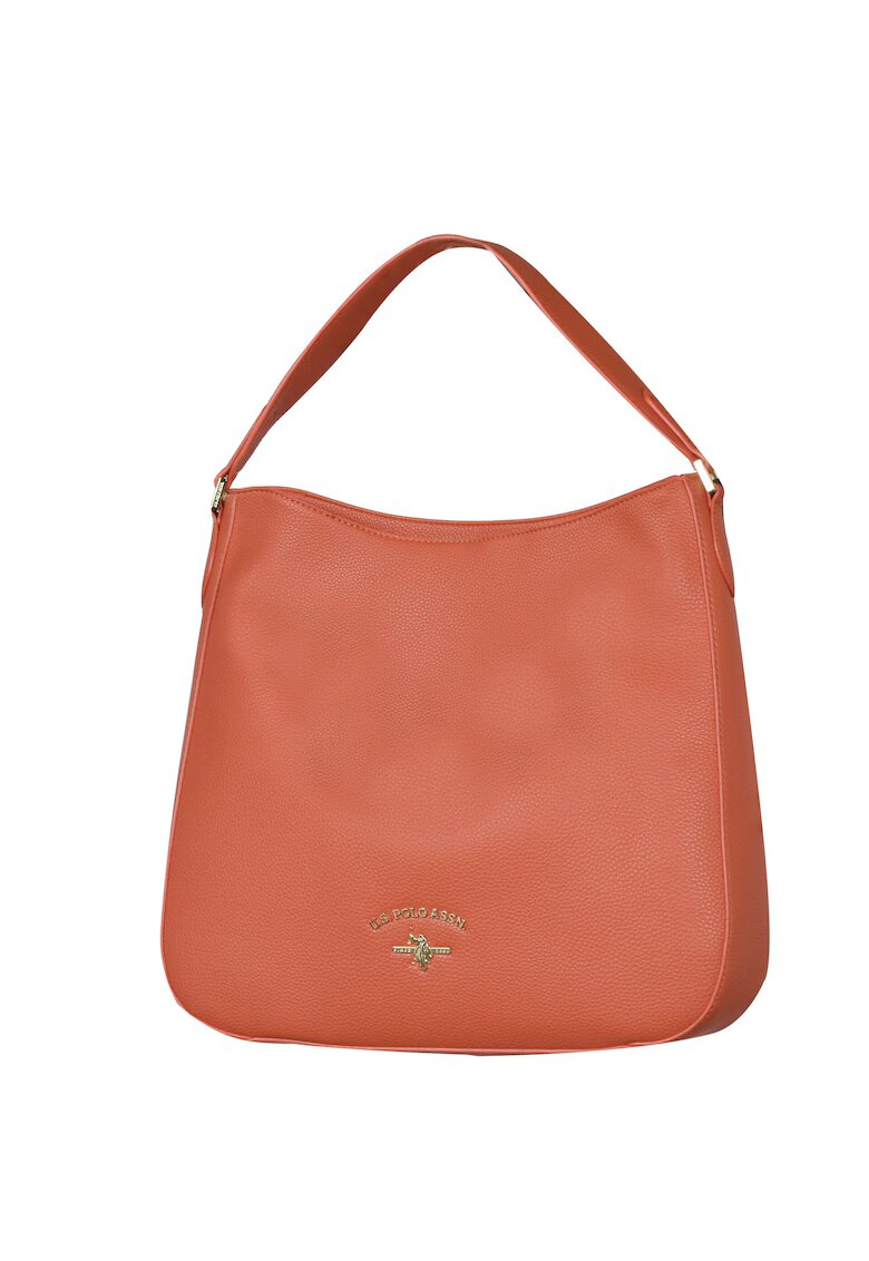 US Polo Assn Geanta Stanford Hobo - portocalie - 35x30x8cm - 100% piele artificiala