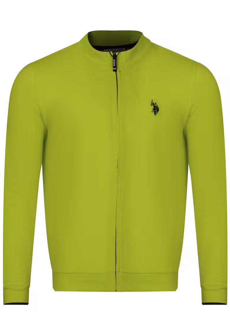 US Polo Assn Hanorac barbatesc cu fermoar ALLY lime - Verde lime