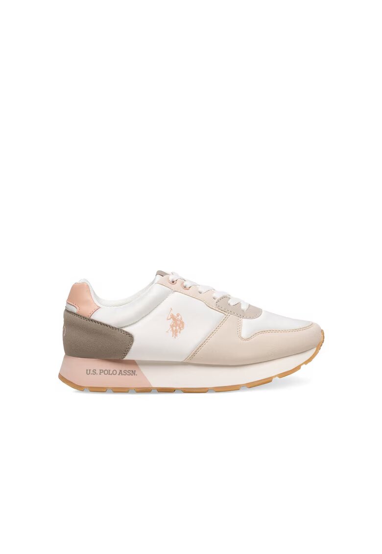 US Polo Assn Pantofi sport dama - - 590559 - Textil - Bej / Alb - Alb/Bej
