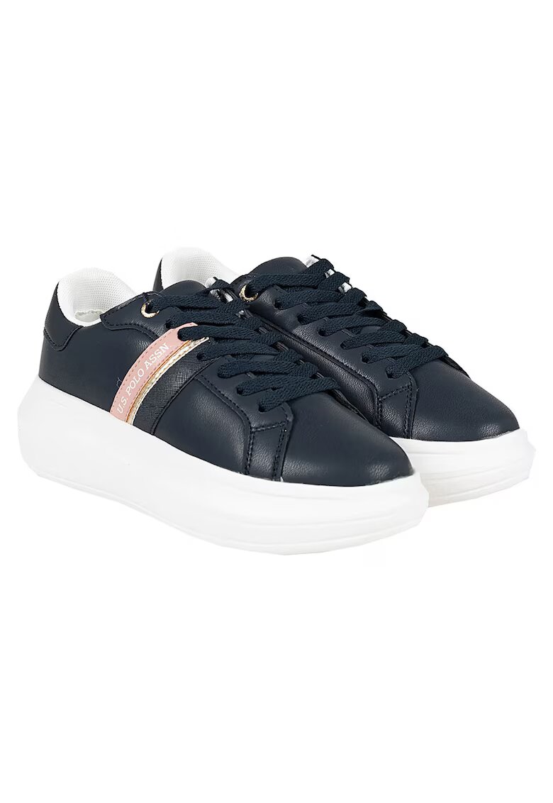 US Polo Assn Pantofi sport din piele ecologica cu talpa wedge Helis011 -