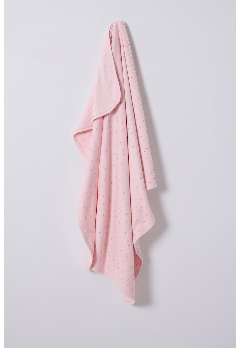 US Polo Assn Prosop de bumbac cu imprimeu - Roz pastel