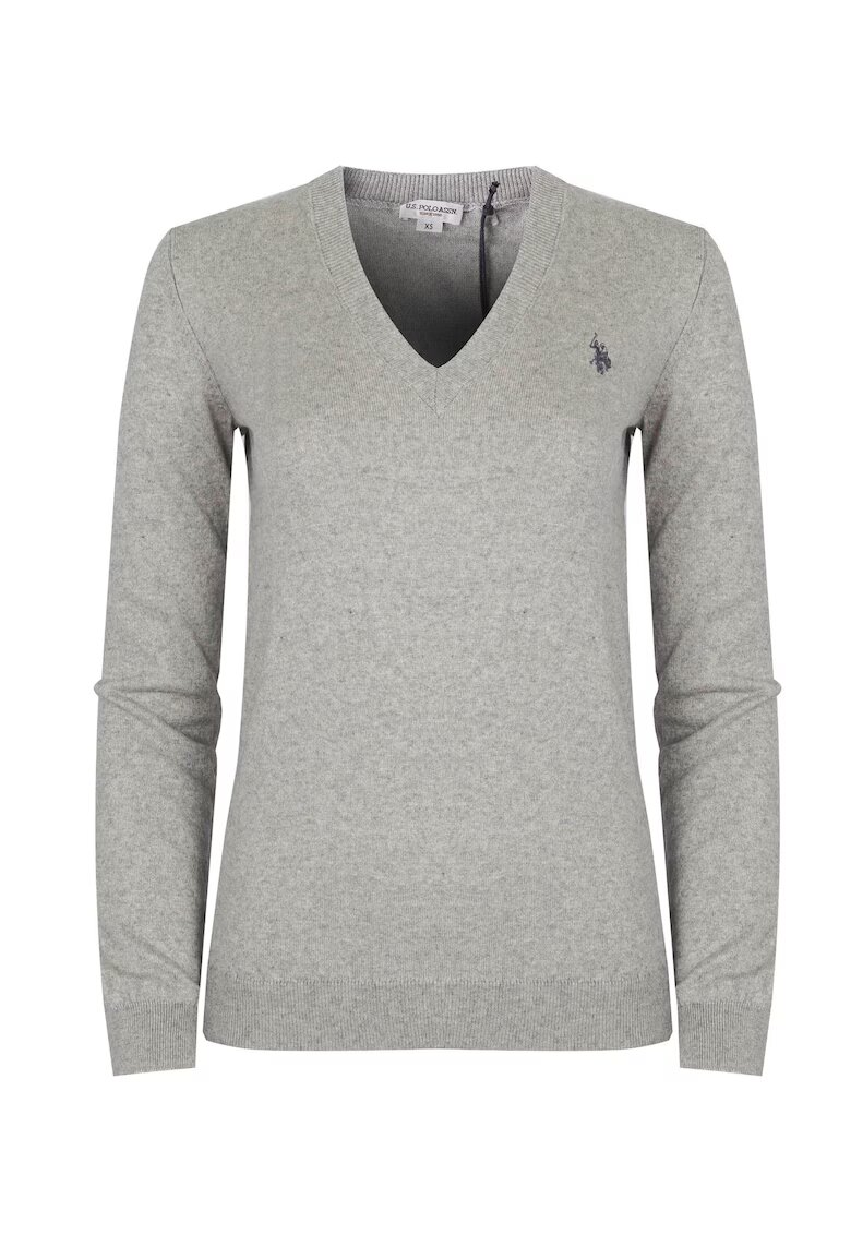 US Polo Assn Pulover dama MIA 373 - U.S Polo Assn - Bumbac/Casmir - Gri