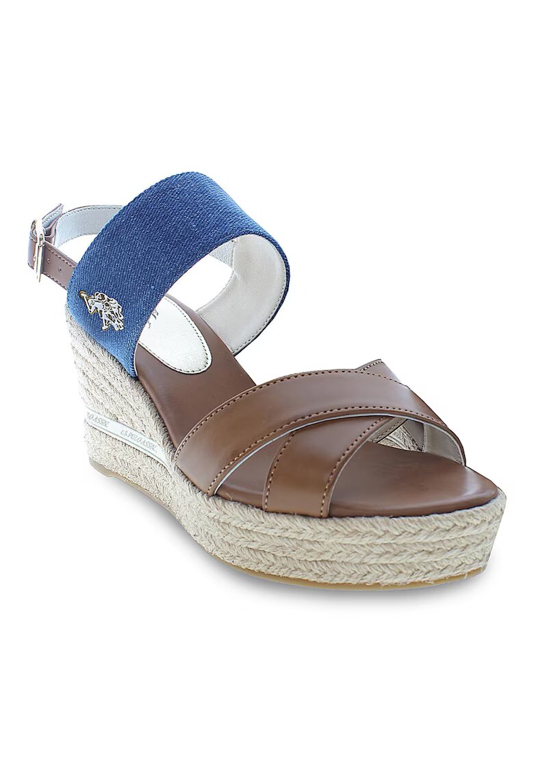 US Polo Assn Sandale dama - 302822157 - Piele ecologica - Maro - Maro