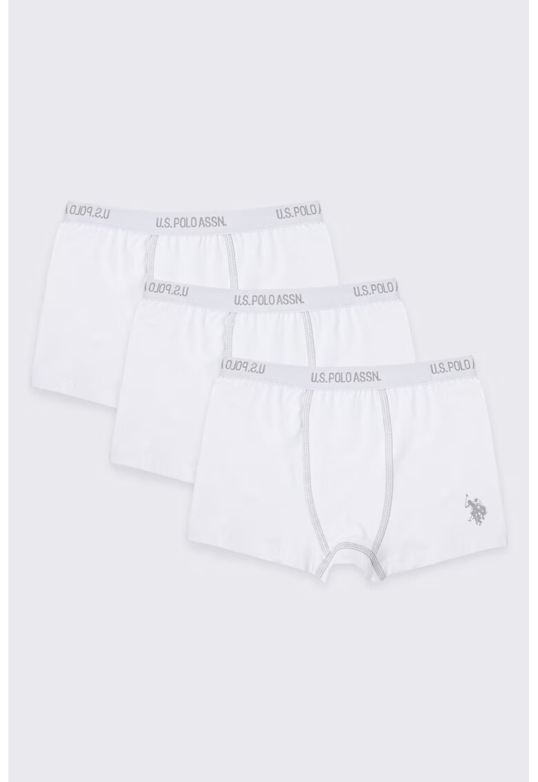 US Polo Assn Set de boxeri - 3 perechi - Alb