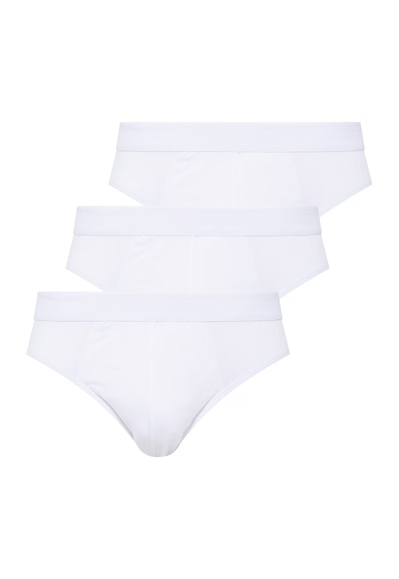 US Polo Assn Set de chiloti din amestec de modal -3 perechi - Alb