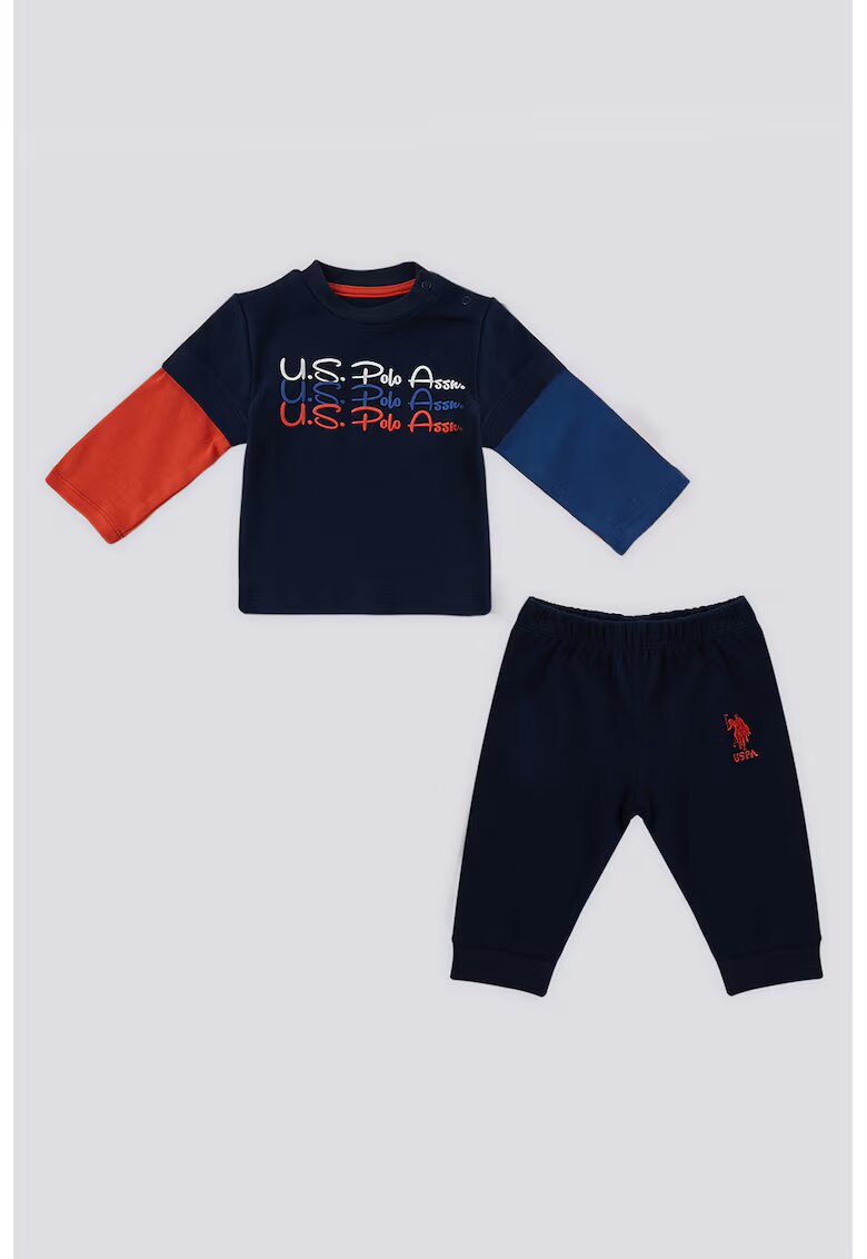 US Polo Assn Set de pantaloni de trening si bluza de trening - 2 piese - Rosu/Bleumarin