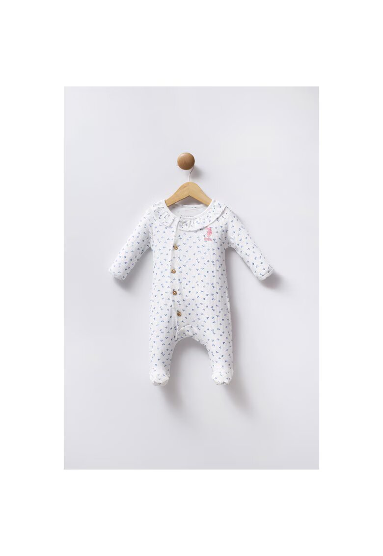 US Polo Assn Set doua piese cu tricou si pantaloni scurti - pentru baieti - Alb -