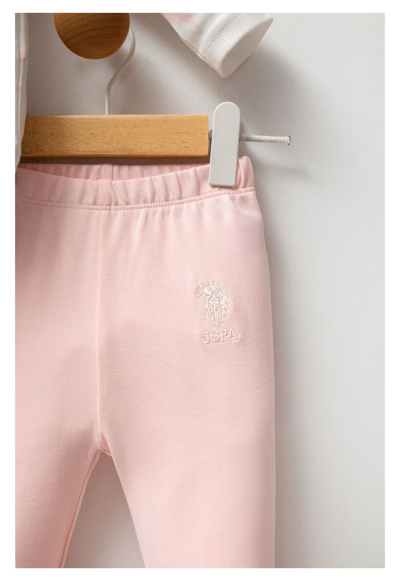 US Polo Assn Set doua piese pentru bebelusi - USB2652-V1 - Alb - Alb