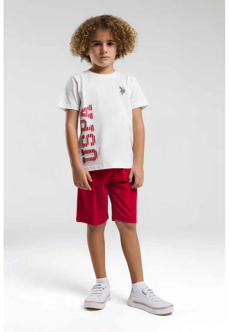 US Polo Assn Set doua piese pentru copii - US2019 - Alb - Alb