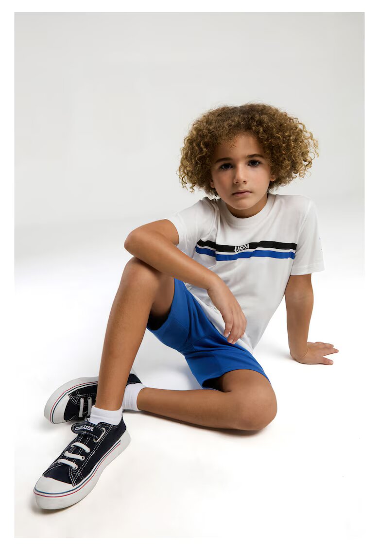 US Polo Assn Set doua piese pentru copii - US2020 - Alb - Alb