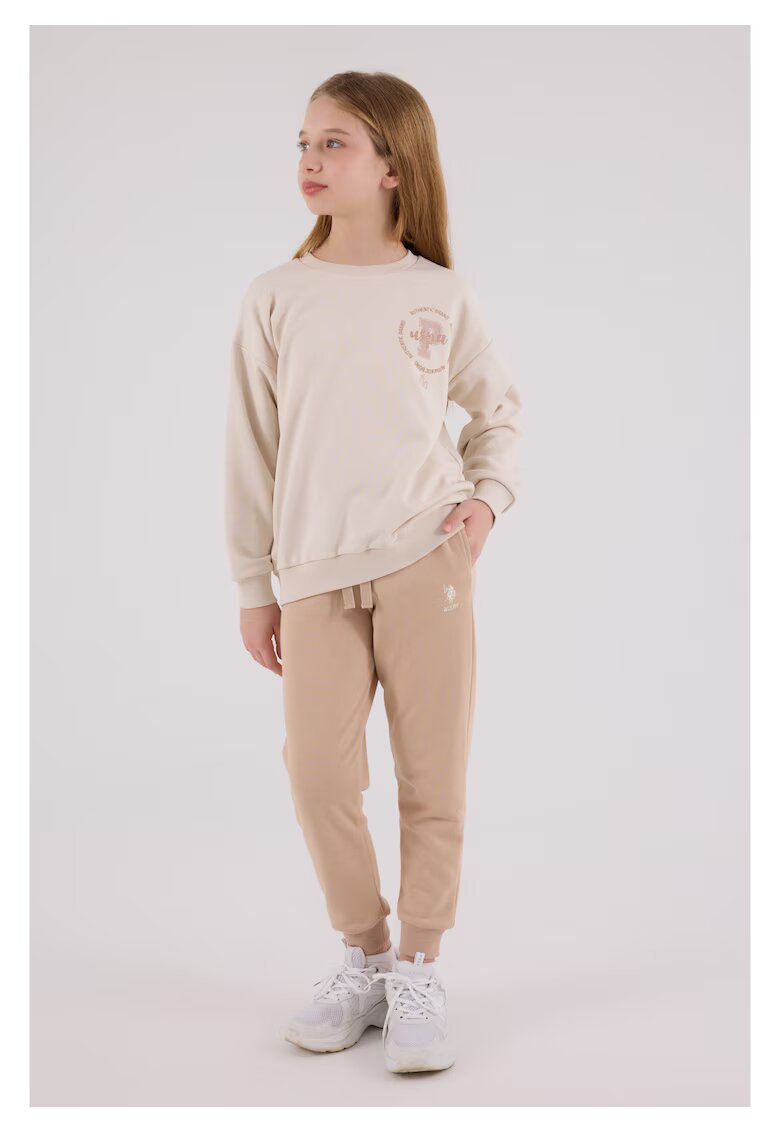 US Polo Assn Set doua piese pentru copii - US2313-V2 - Bej - Bej