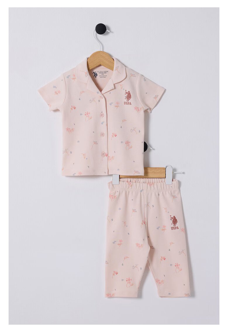 US Polo Assn Set doua piese - Roz deschis - Roz