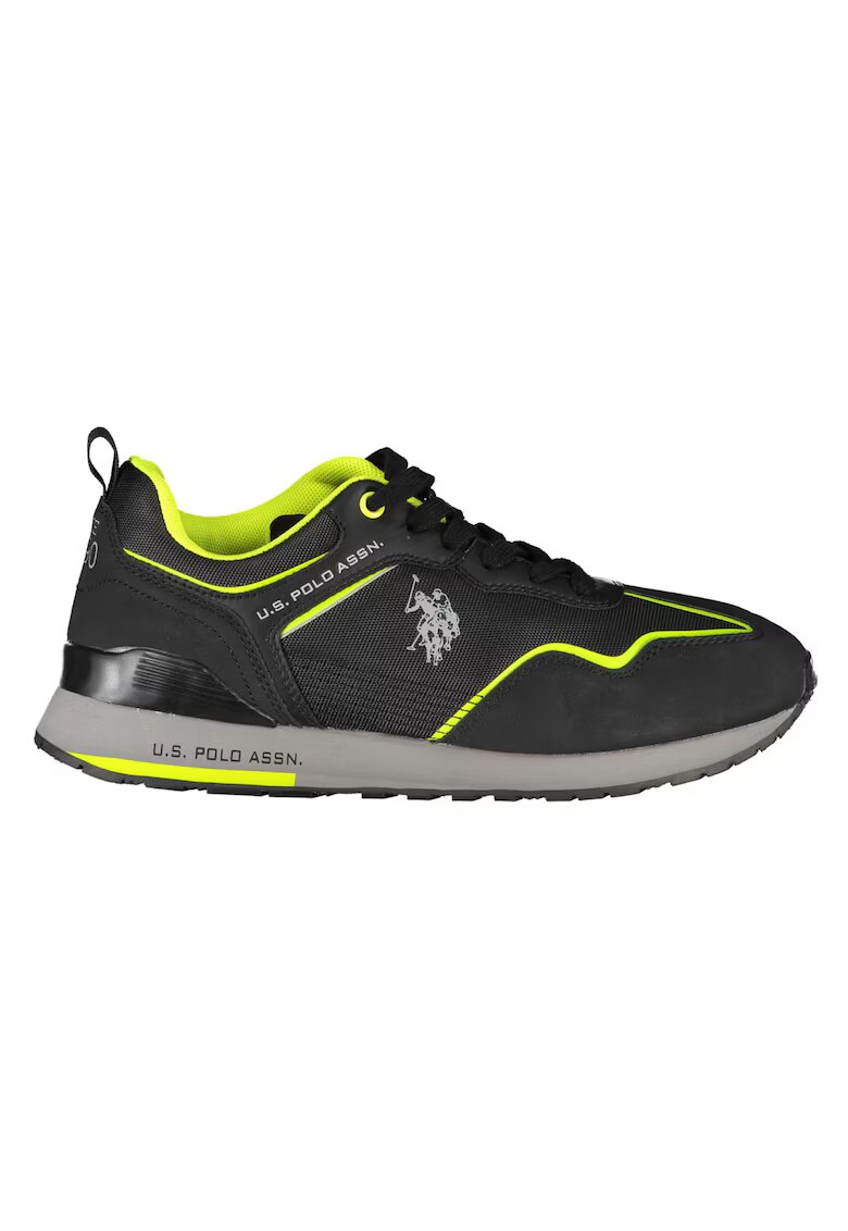 US Polo Assn Sneakers barbati - 50% Poliester - 50% Poliuretan - Negru - 23454 - Negru