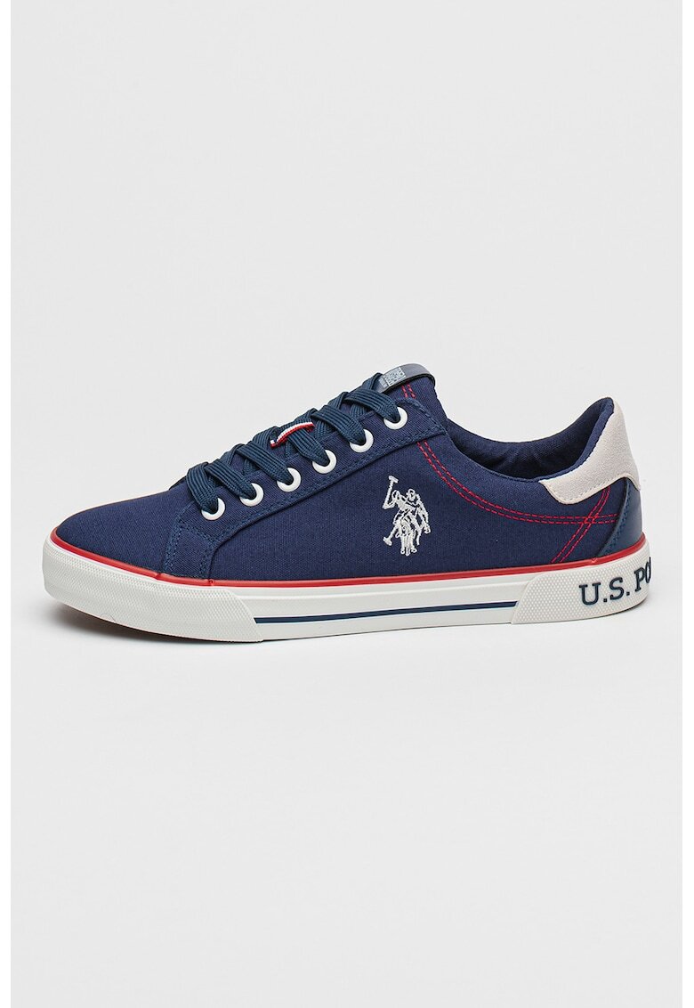 US Polo Assn Tenisi low-cut cu logo brodat Rachel - Rosu/Bleumarin