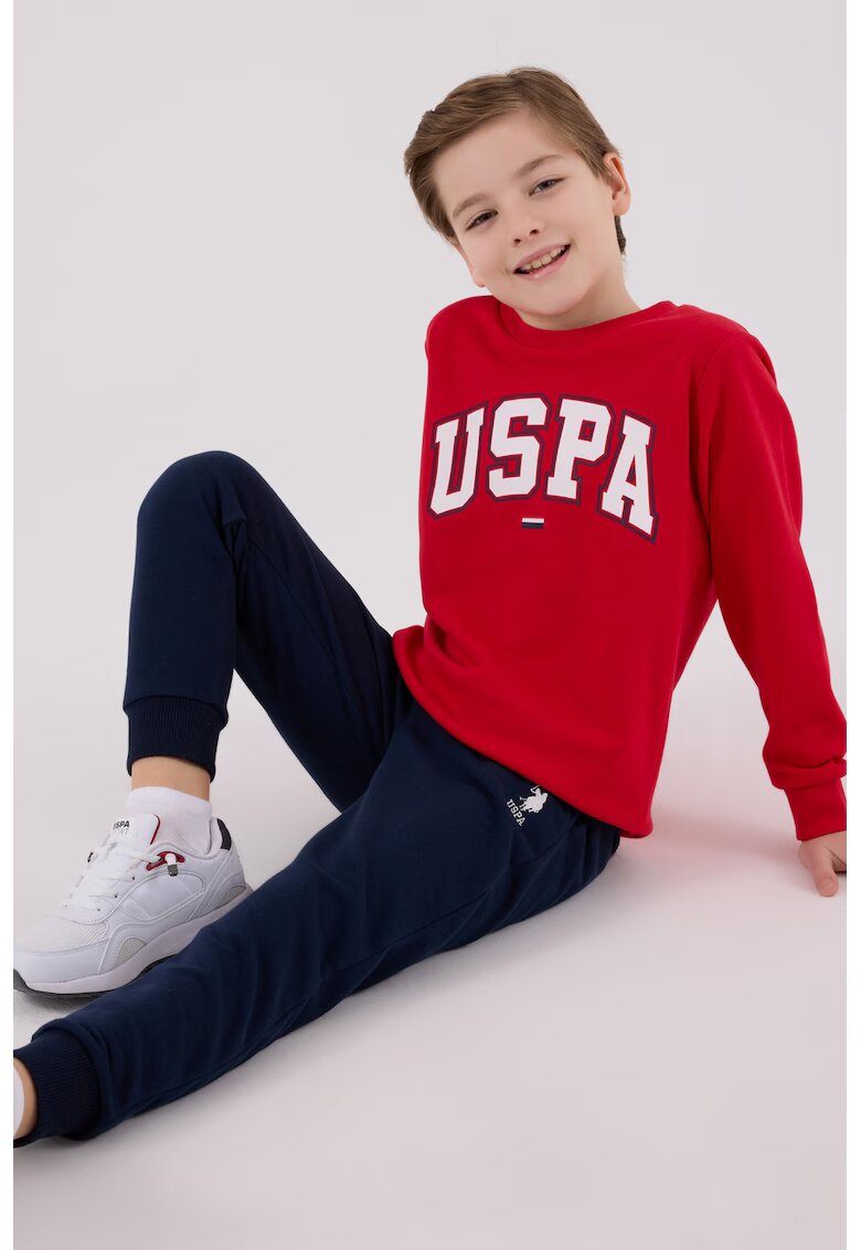 US Polo Assn Trening cu imprimeu logo - Rosu/Alb/Bleumarin